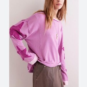 NWOT We The Free You're A Star Tee Pink Stars